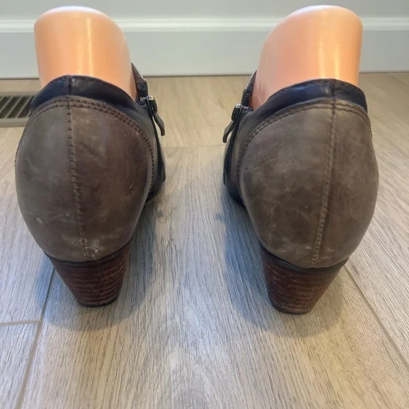 Spring Step L’Artiste “Green Tea” Victorian Style Two Tone Booties 39 steam punk - Picture 6 of 12